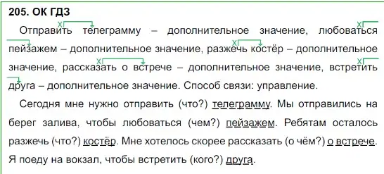 Решение 5. номер 205 (страница 106) гдз по русскому языку 8 класс Бархударов, Крючков, учебник