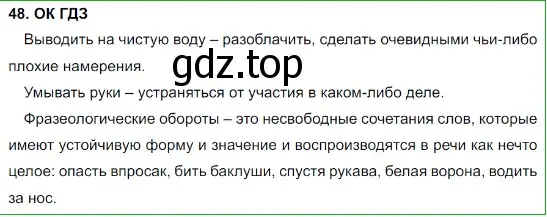 Решение 5. номер 48 (страница 24) гдз по русскому языку 8 класс Бархударов, Крючков, учебник