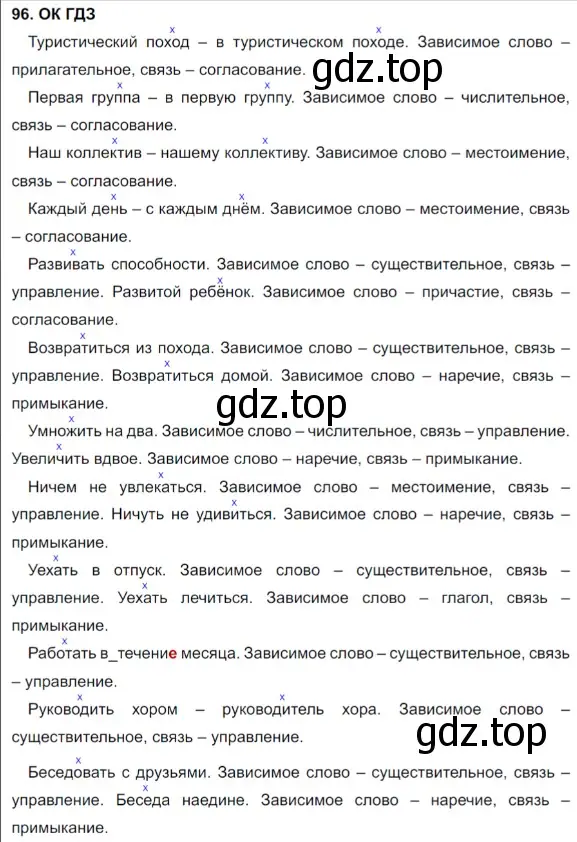 Решение 5. номер 96 (страница 51) гдз по русскому языку 8 класс Бархударов, Крючков, учебник