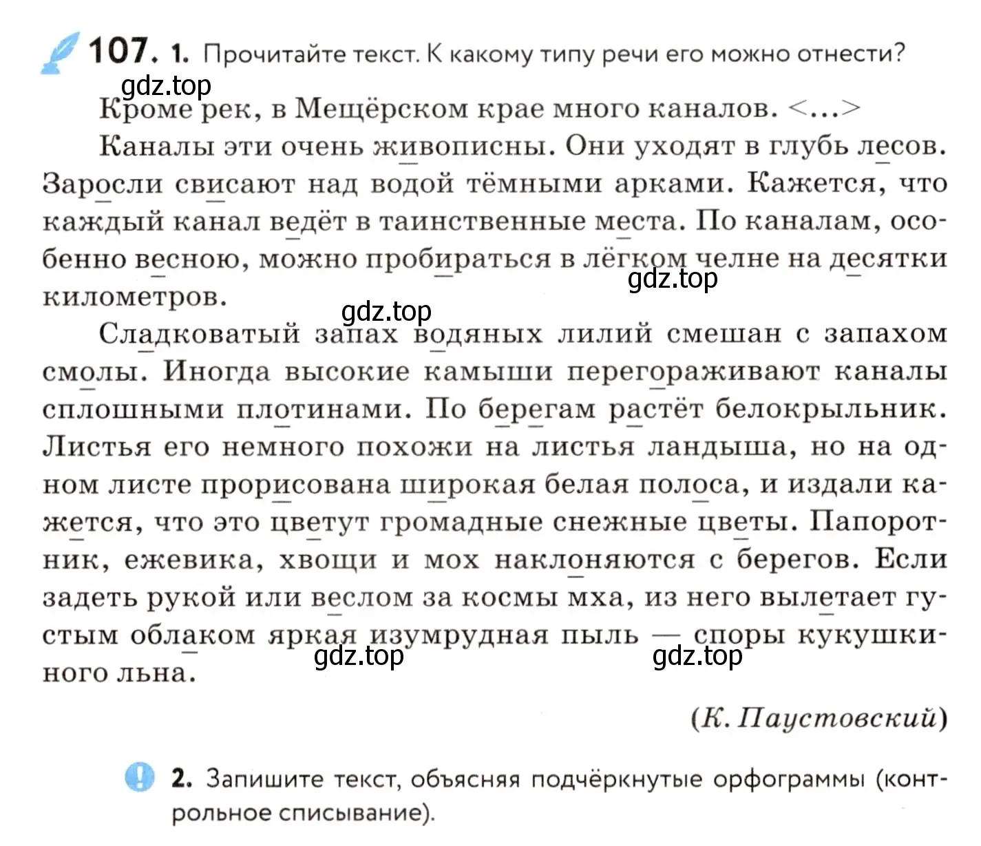 Условие номер 107 (страница 60) гдз по русскому языку 8 класс Пичугов, Еремеева, учебник