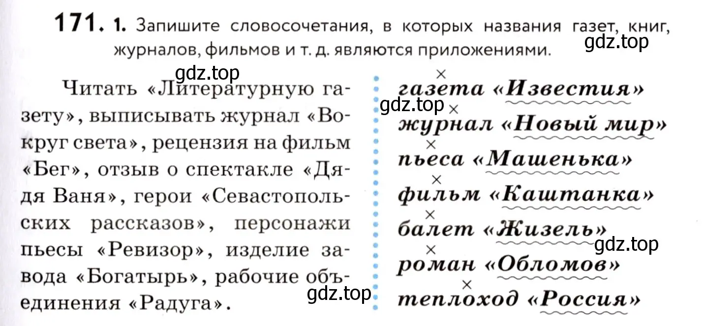 Условие номер 171 (страница 83) гдз по русскому языку 8 класс Пичугов, Еремеева, учебник