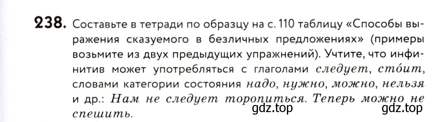 Условие номер 238 (страница 109) гдз по русскому языку 8 класс Пичугов, Еремеева, учебник