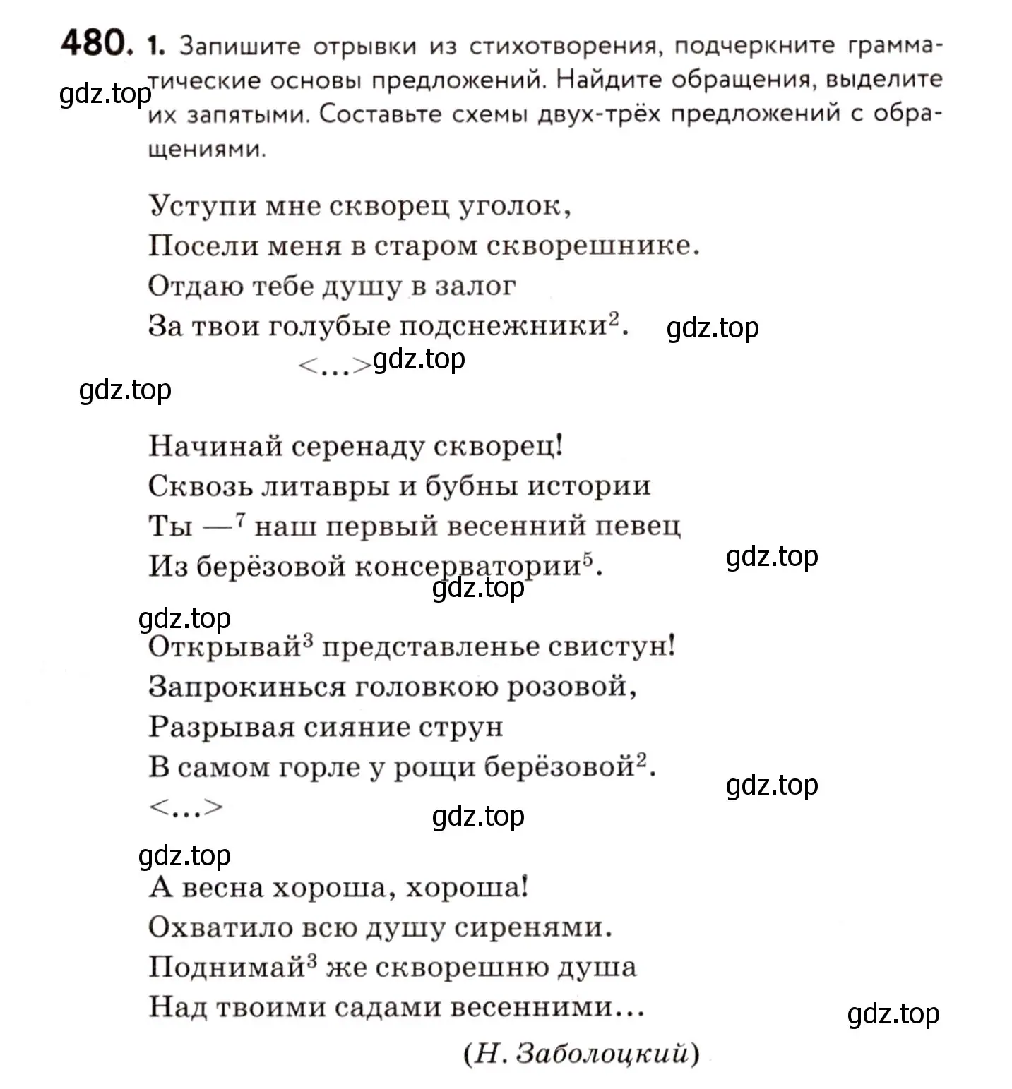 Условие номер 480 (страница 220) гдз по русскому языку 8 класс Пичугов, Еремеева, учебник