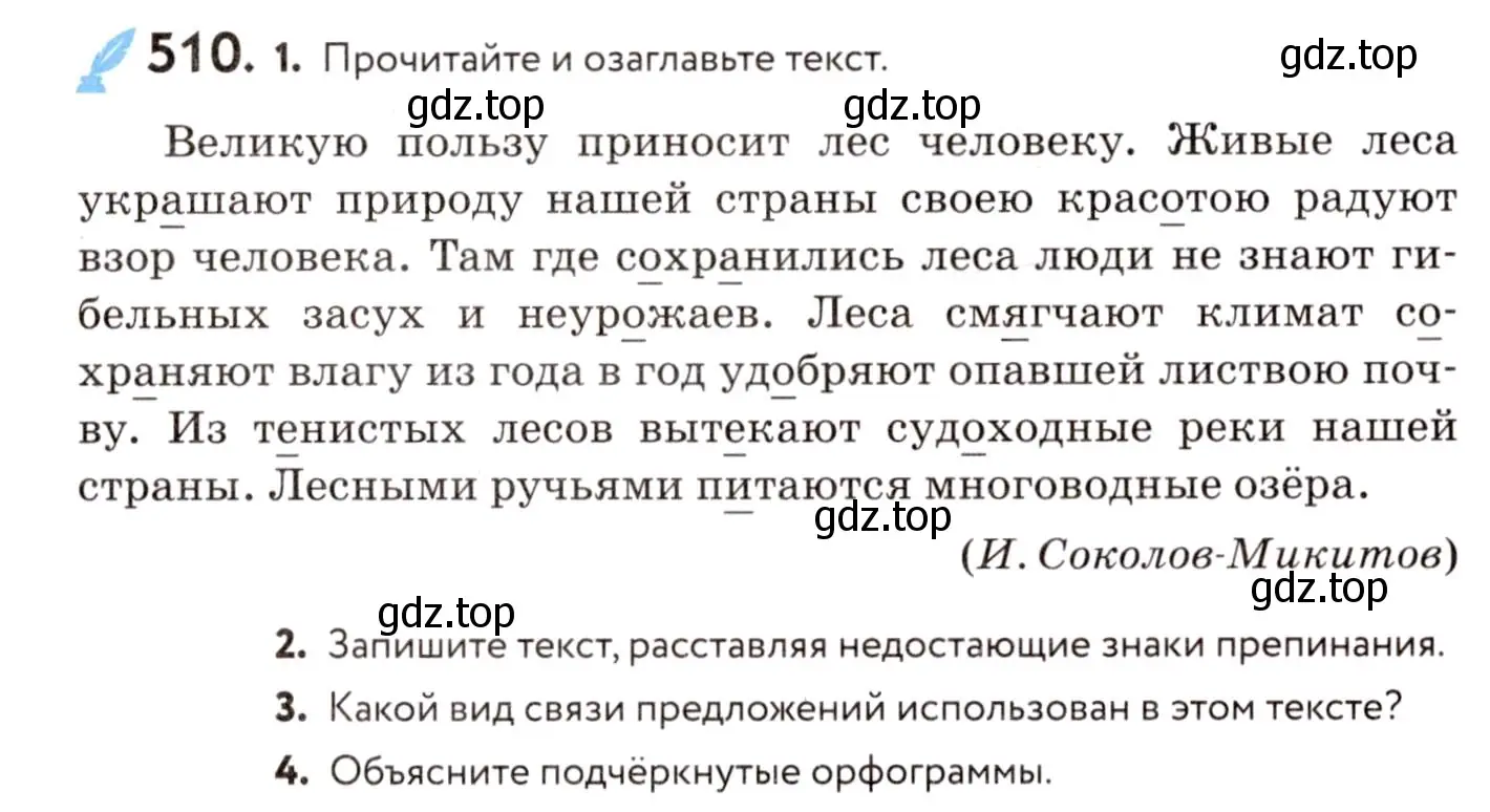 Условие номер 510 (страница 240) гдз по русскому языку 8 класс Пичугов, Еремеева, учебник