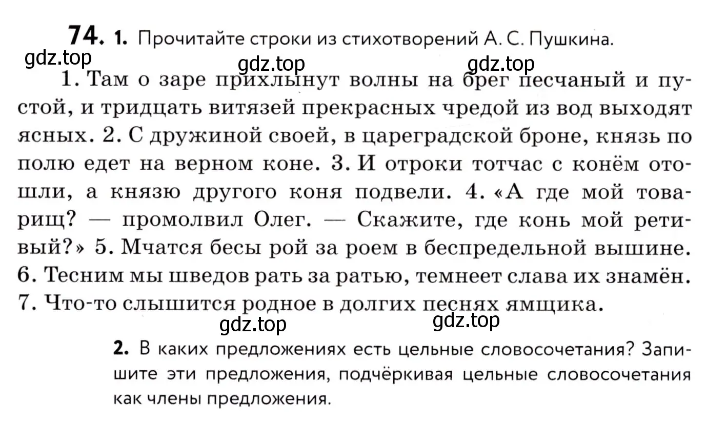 Условие номер 74 (страница 42) гдз по русскому языку 8 класс Пичугов, Еремеева, учебник