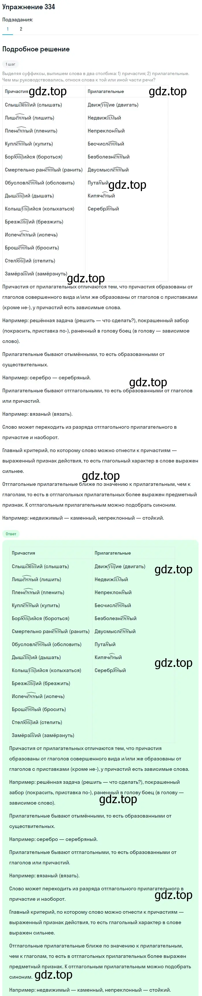 Решение 2. номер 334 (страница 155) гдз по русскому языку 8 класс Пичугов, Еремеева, учебник