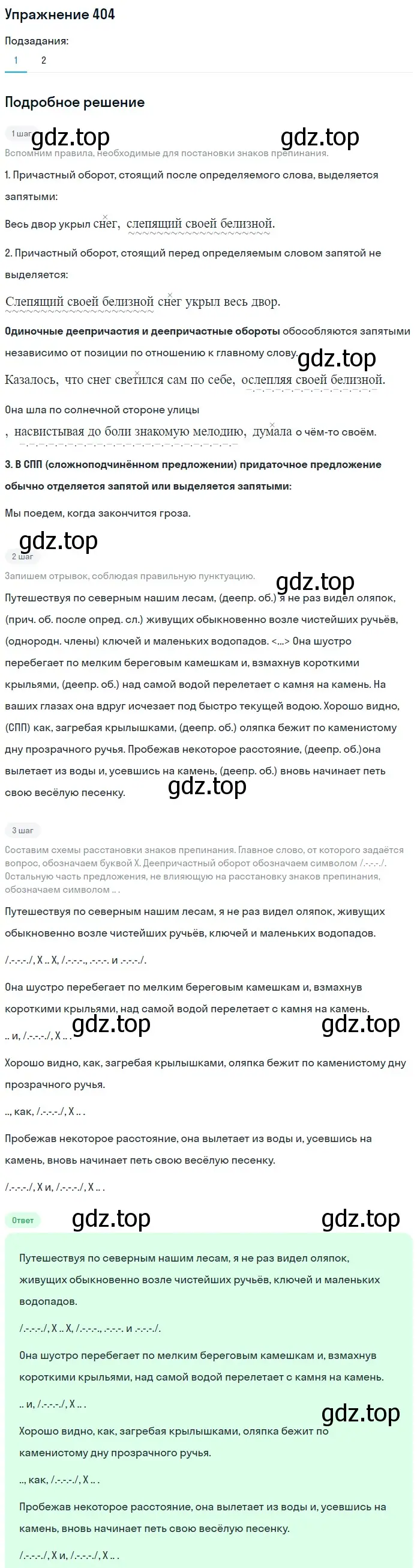 Решение 2. номер 404 (страница 185) гдз по русскому языку 8 класс Пичугов, Еремеева, учебник