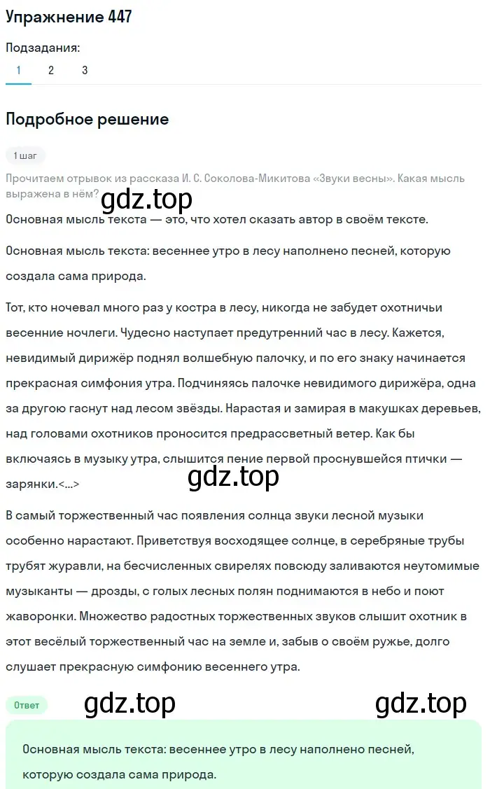 Решение 2. номер 447 (страница 203) гдз по русскому языку 8 класс Пичугов, Еремеева, учебник