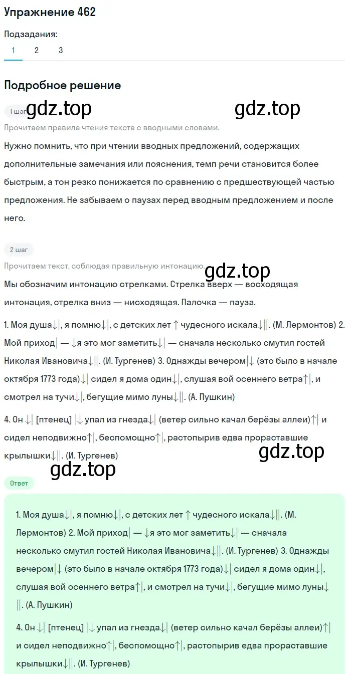 Решение 2. номер 462 (страница 211) гдз по русскому языку 8 класс Пичугов, Еремеева, учебник