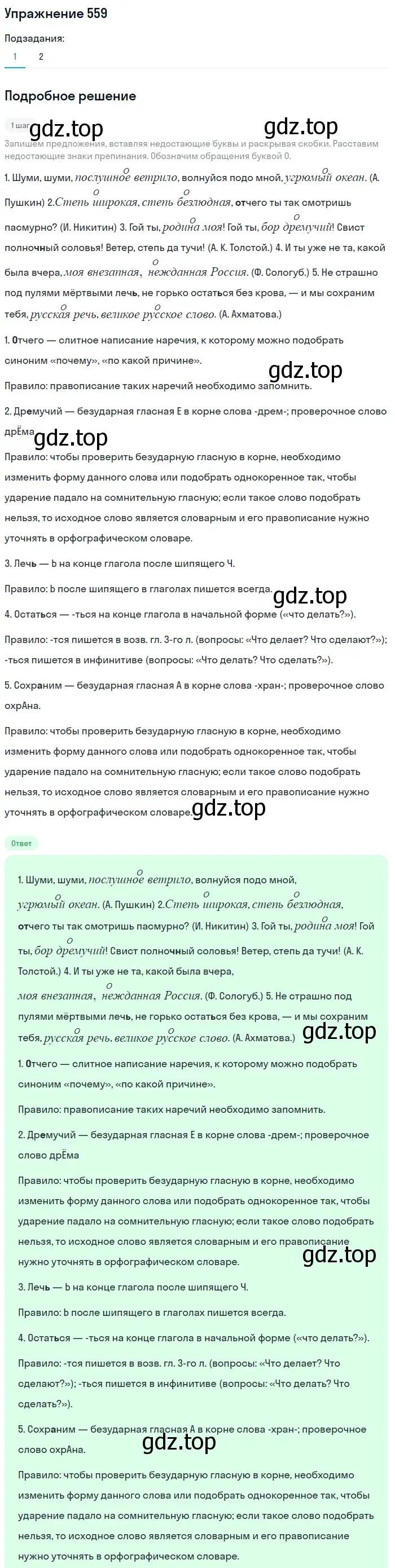 Решение 2. номер 559 (страница 263) гдз по русскому языку 8 класс Пичугов, Еремеева, учебник