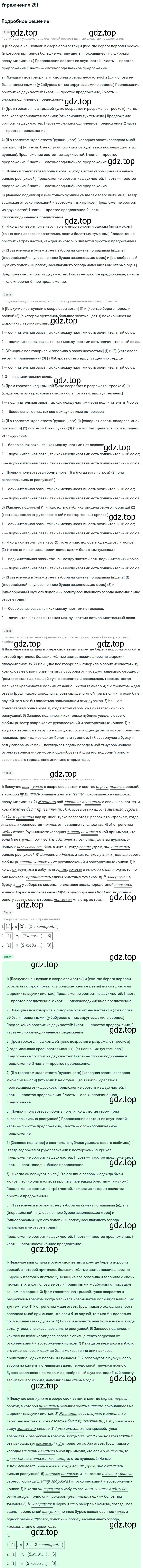 Решение 2. номер 291 (страница 147) гдз по русскому языку 9 класс Бархударов, Крючков, учебник