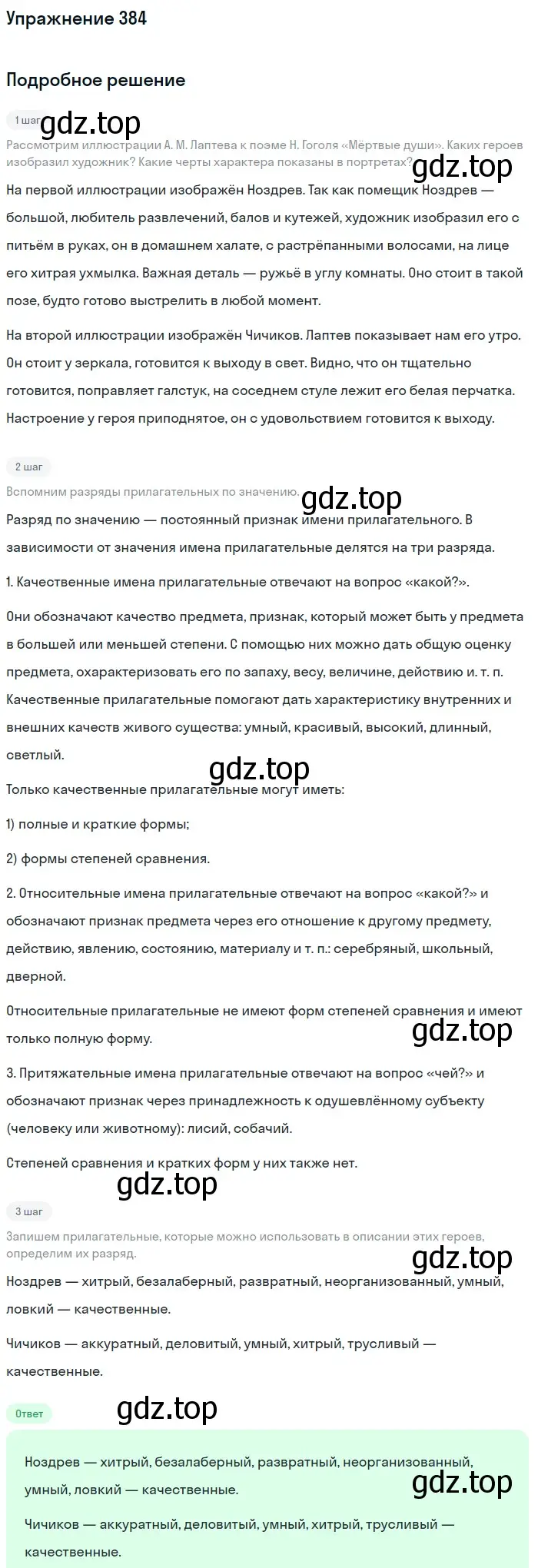 Решение 2. номер 384 (страница 205) гдз по русскому языку 9 класс Бархударов, Крючков, учебник