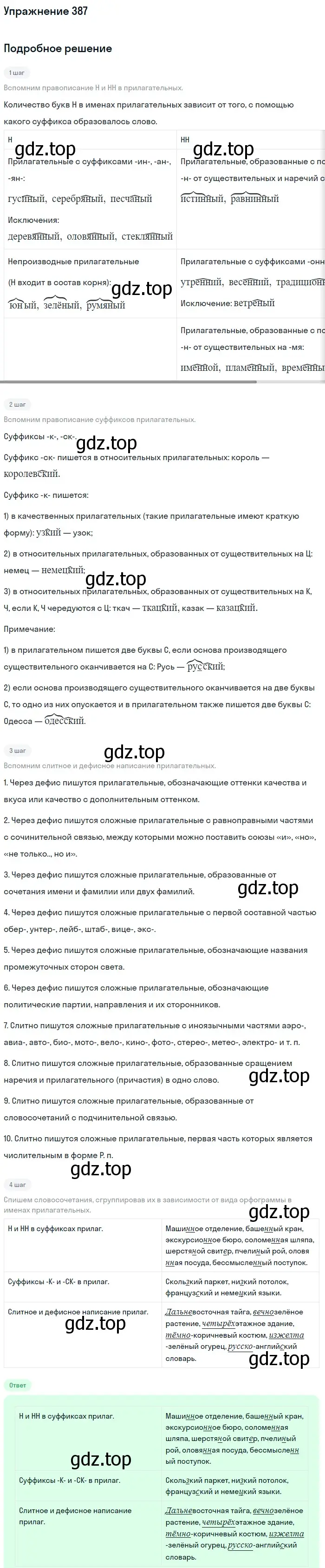 Решение 2. номер 387 (страница 206) гдз по русскому языку 9 класс Бархударов, Крючков, учебник