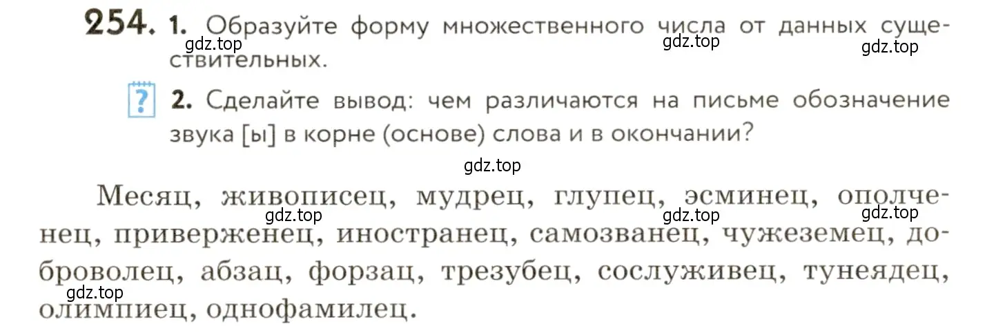 Условие номер 254 (страница 172) гдз по русскому языку 9 класс Пичугов, Еремеева, учебник