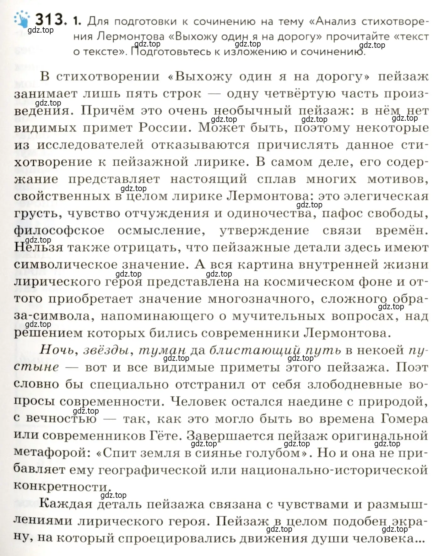 Условие номер 313 (страница 203) гдз по русскому языку 9 класс Пичугов, Еремеева, учебник