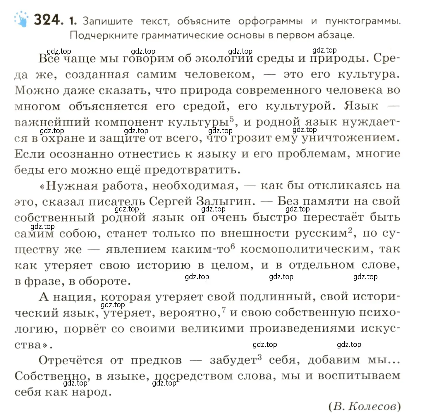 Условие номер 324 (страница 213) гдз по русскому языку 9 класс Пичугов, Еремеева, учебник