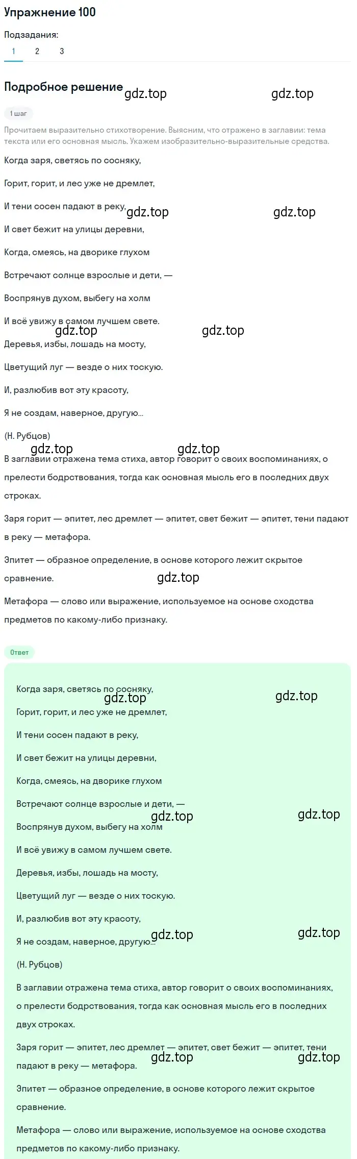 Решение 2. номер 100 (страница 90) гдз по русскому языку 9 класс Пичугов, Еремеева, учебник