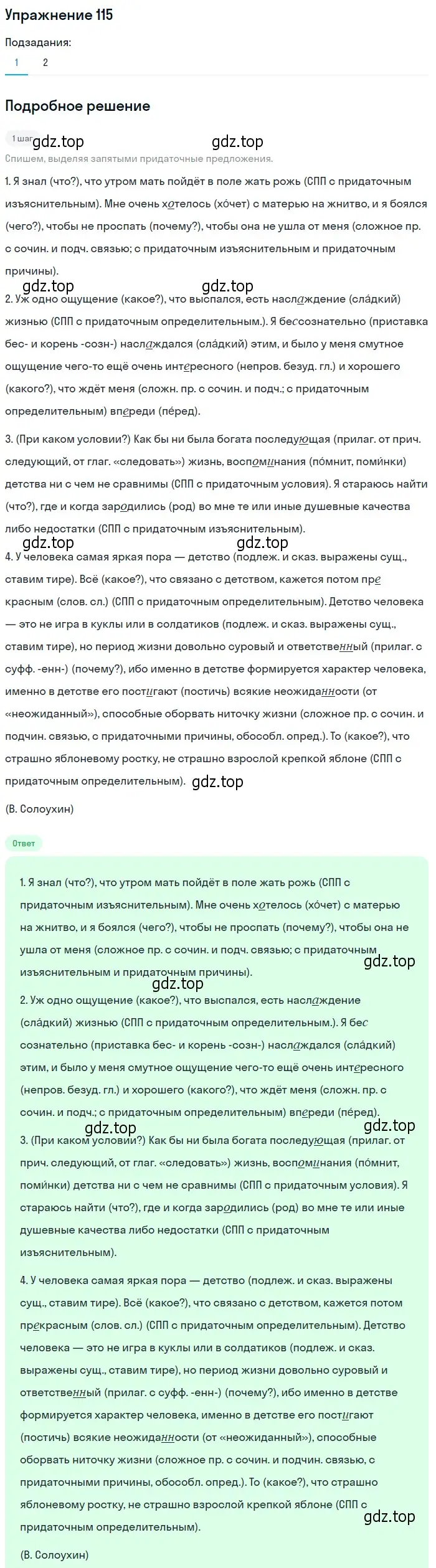 Решение 2. номер 115 (страница 96) гдз по русскому языку 9 класс Пичугов, Еремеева, учебник