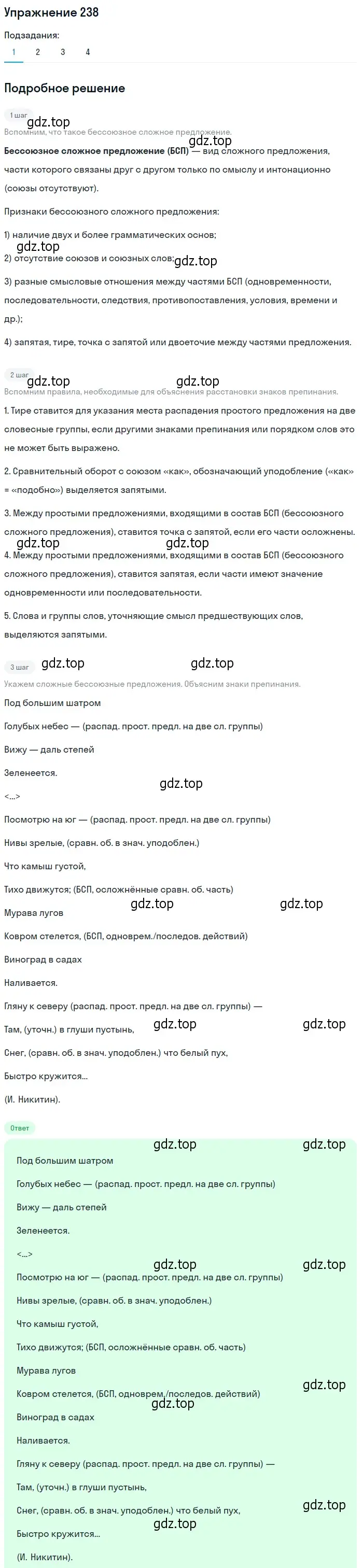 Решение 2. номер 238 (страница 163) гдз по русскому языку 9 класс Пичугов, Еремеева, учебник