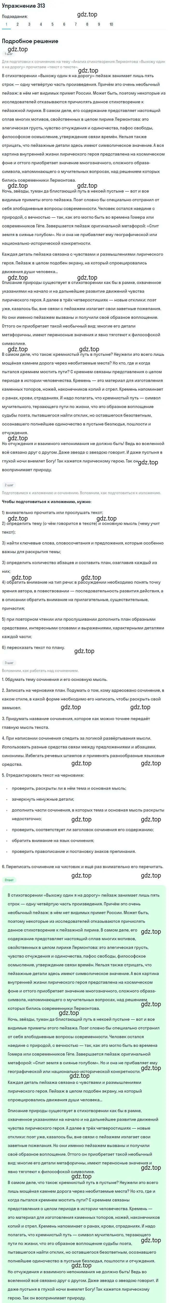 Решение 2. номер 313 (страница 203) гдз по русскому языку 9 класс Пичугов, Еремеева, учебник