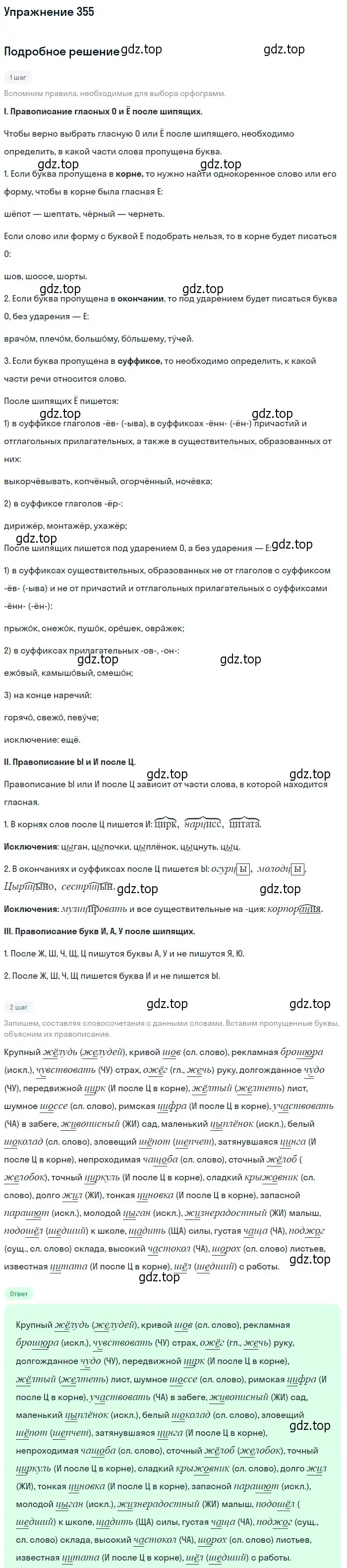 Решение 2. номер 355 (страница 234) гдз по русскому языку 9 класс Пичугов, Еремеева, учебник