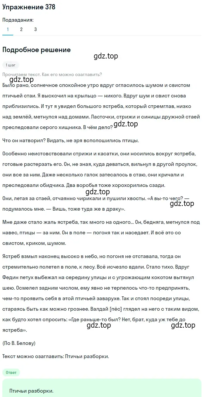 Решение 2. номер 378 (страница 242) гдз по русскому языку 9 класс Пичугов, Еремеева, учебник