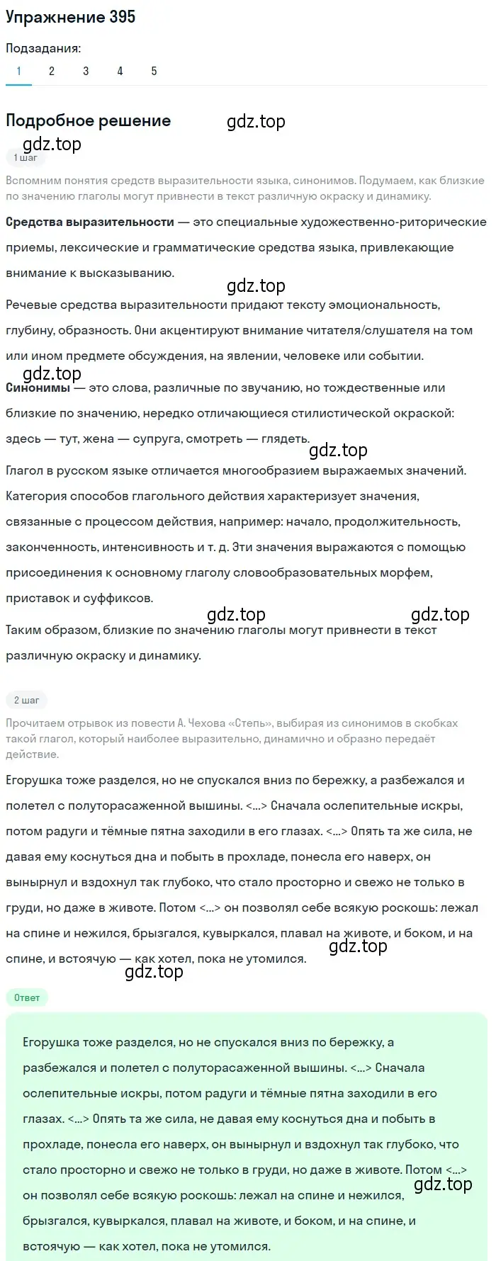 Решение 2. номер 395 (страница 249) гдз по русскому языку 9 класс Пичугов, Еремеева, учебник