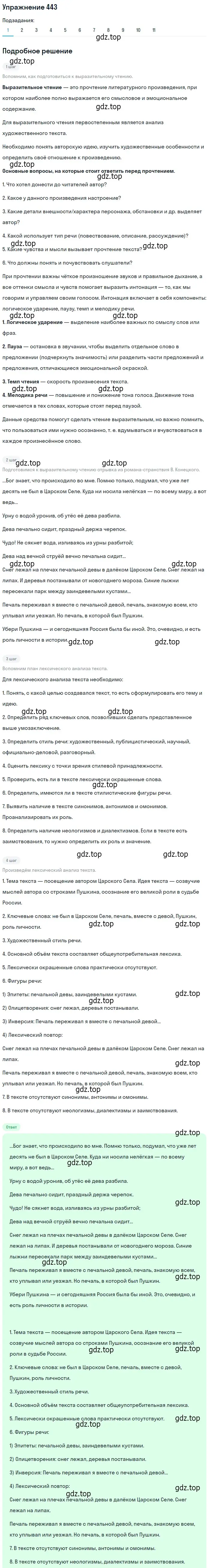 Решение 2. номер 443 (страница 290) гдз по русскому языку 9 класс Пичугов, Еремеева, учебник