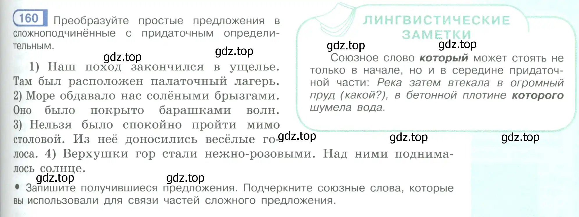 Условие номер 160 (страница 95) гдз по русскому языку 9 класс Рыбченкова, Александрова, учебник