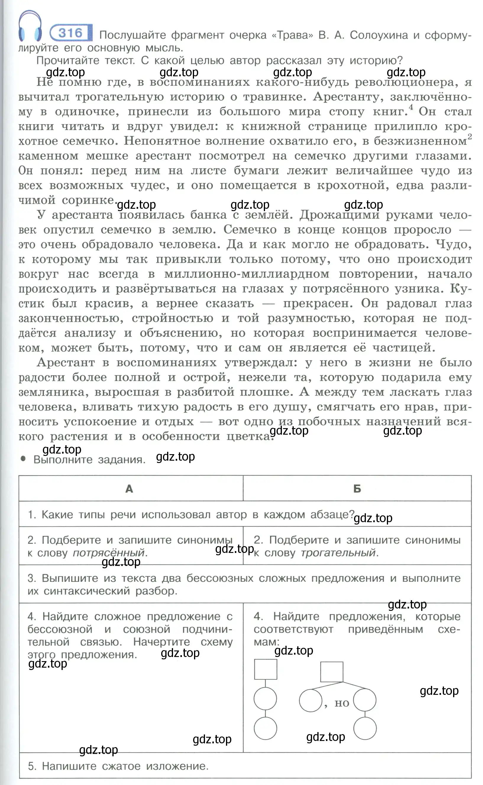 Условие номер 316 (страница 181) гдз по русскому языку 9 класс Рыбченкова, Александрова, учебник