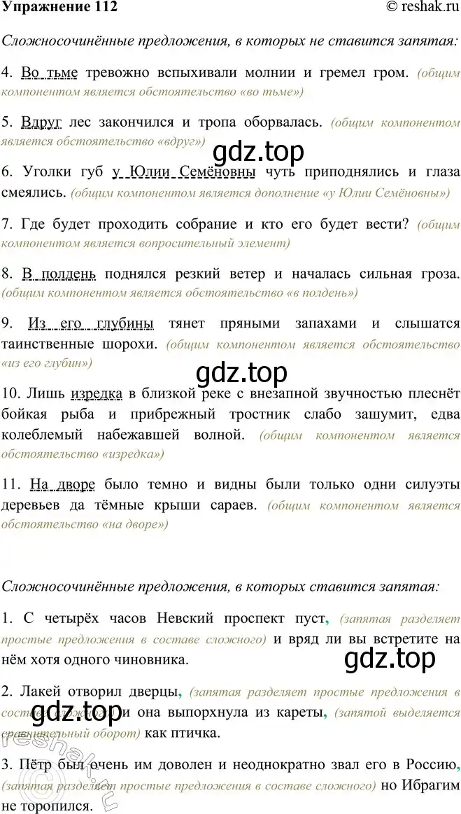 Решение номер 112 (страница 67) гдз по русскому языку 9 класс Рыбченкова, Александрова, учебник