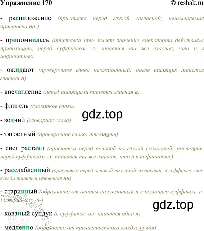 Решение номер 170 (страница 100) гдз по русскому языку 9 класс Рыбченкова, Александрова, учебник