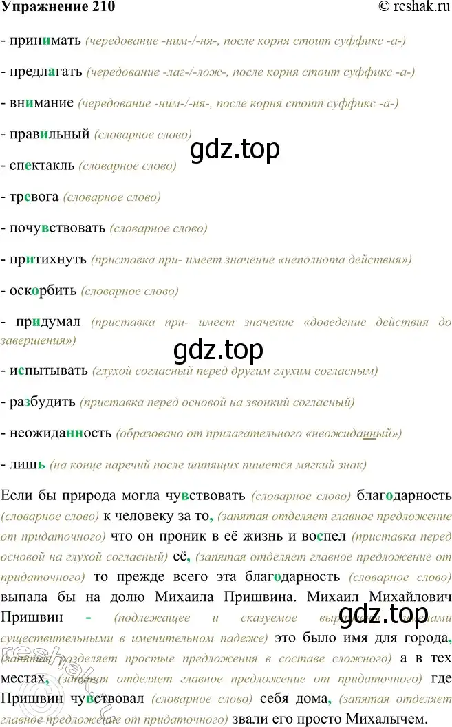 Решение номер 210 (страница 119) гдз по русскому языку 9 класс Рыбченкова, Александрова, учебник