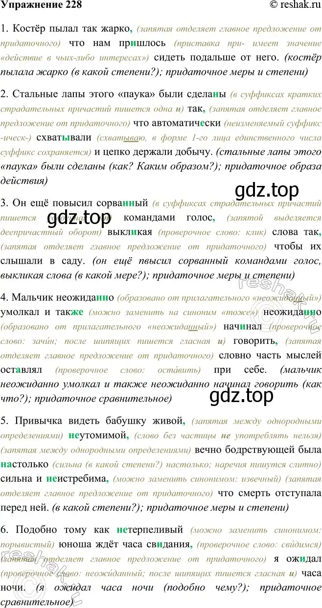 Решение номер 228 (страница 127) гдз по русскому языку 9 класс Рыбченкова, Александрова, учебник