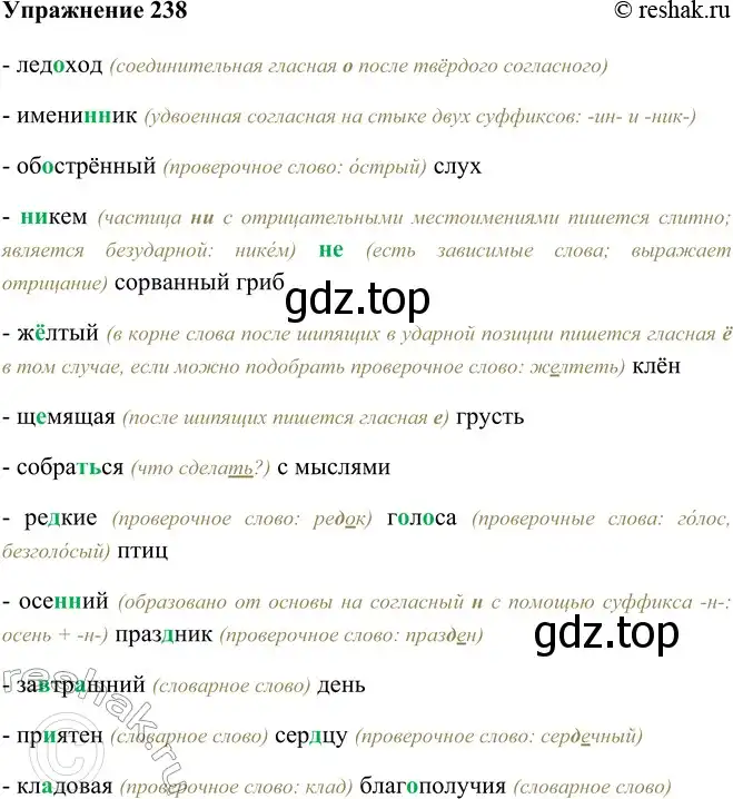 Решение номер 238 (страница 134) гдз по русскому языку 9 класс Рыбченкова, Александрова, учебник