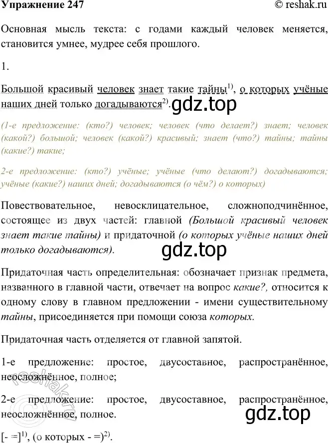 Решение номер 247 (страница 143) гдз по русскому языку 9 класс Рыбченкова, Александрова, учебник