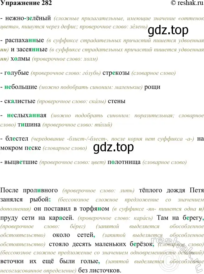 Решение номер 282 (страница 161) гдз по русскому языку 9 класс Рыбченкова, Александрова, учебник