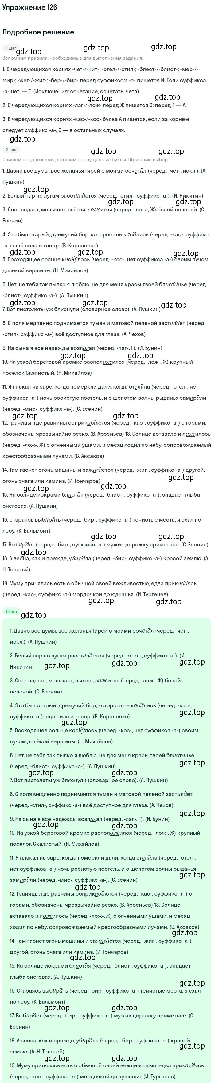 Решение 2. номер 126 (страница 119) гдз по русскому языку 10-11 класс Гольцова, Шамшин, учебник 1 часть