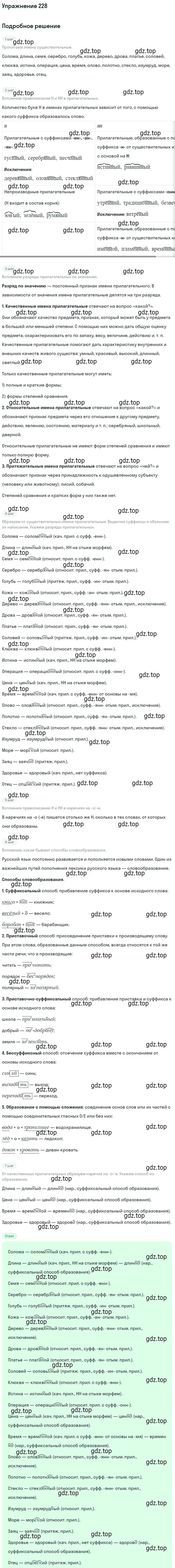 Решение 2. номер 228 (страница 213) гдз по русскому языку 10-11 класс Гольцова, Шамшин, учебник 1 часть