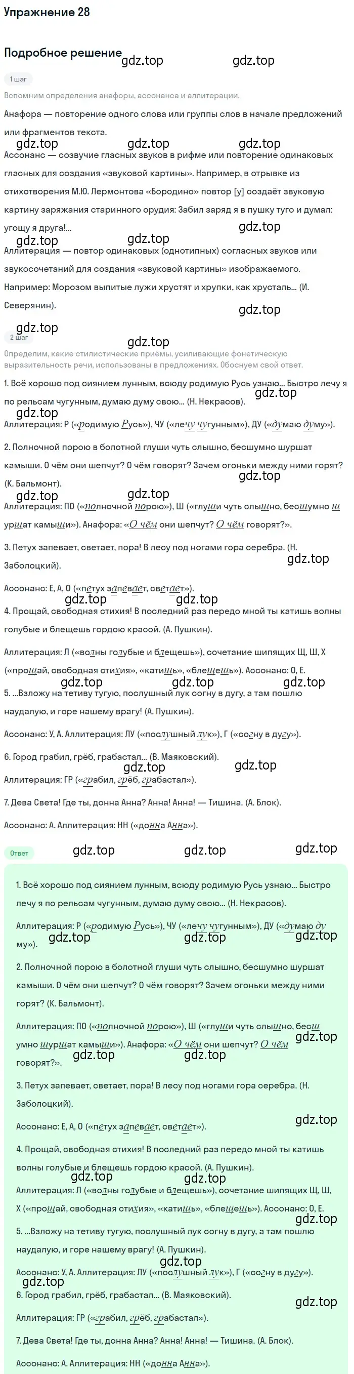 Решение 2. номер 28 (страница 36) гдз по русскому языку 10-11 класс Гольцова, Шамшин, учебник 1 часть