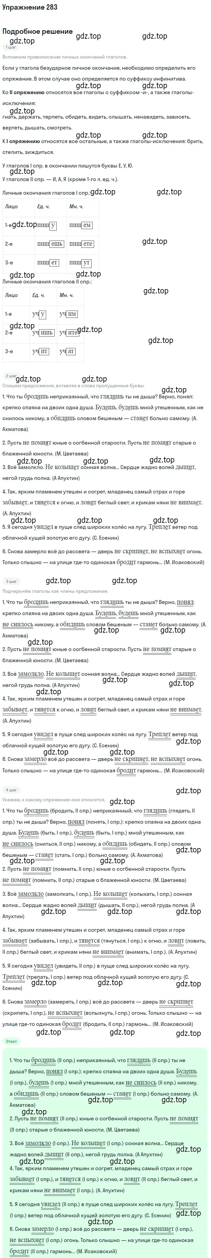 Решение 2. номер 283 (страница 261) гдз по русскому языку 10-11 класс Гольцова, Шамшин, учебник 1 часть