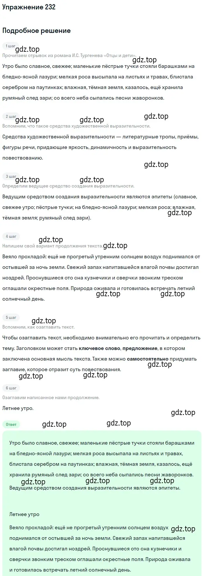 Решение 2. номер 232 (страница 315) гдз по русскому языку 10-11 класс Гольцова, Шамшин, учебник 2 часть