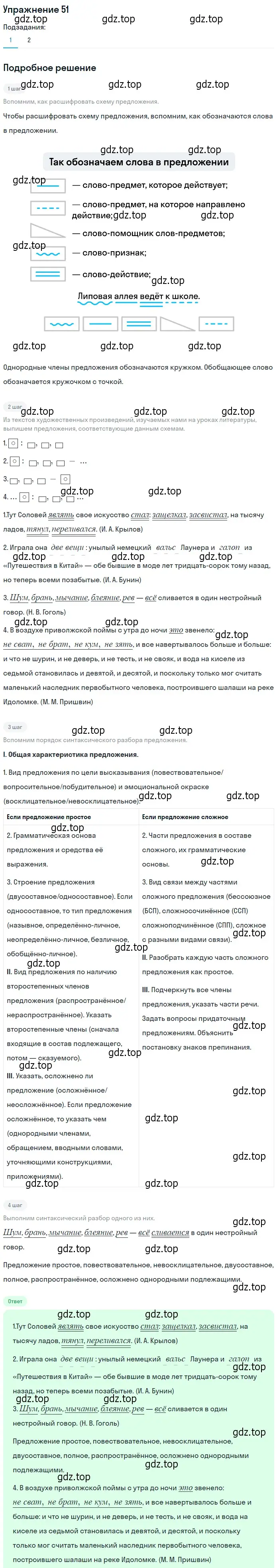 Решение 2. номер 51 (страница 64) гдз по русскому языку 10-11 класс Гольцова, Шамшин, учебник 2 часть