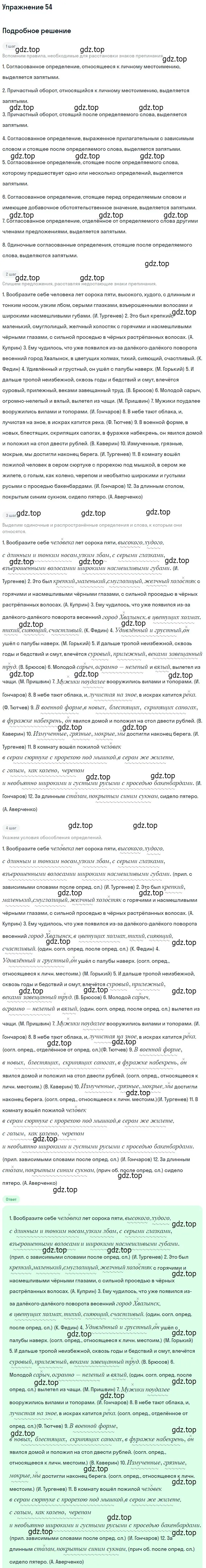 Решение 2. номер 54 (страница 73) гдз по русскому языку 10-11 класс Гольцова, Шамшин, учебник 2 часть