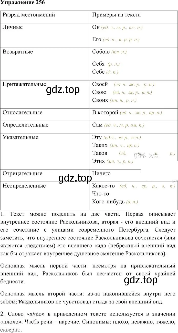 Решение 3. номер 256 (страница 239) гдз по русскому языку 10-11 класс Гольцова, Шамшин, учебник 1 часть