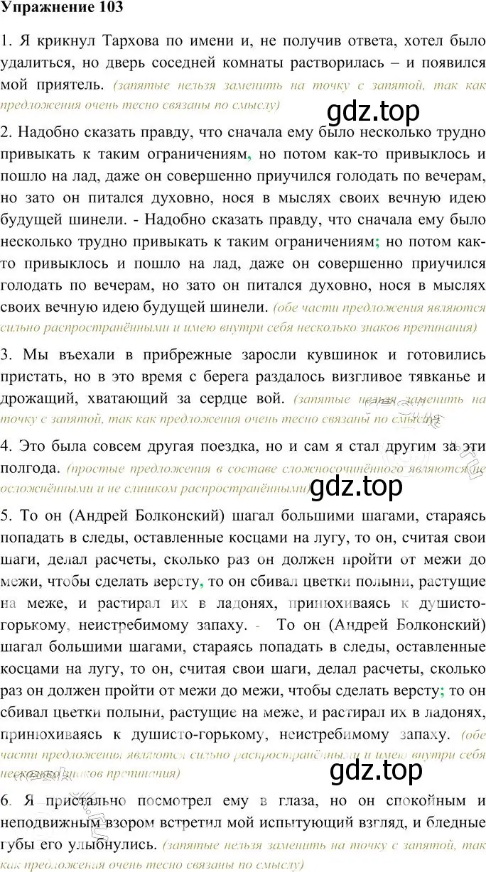 Решение 3. номер 103 (страница 138) гдз по русскому языку 10-11 класс Гольцова, Шамшин, учебник 2 часть