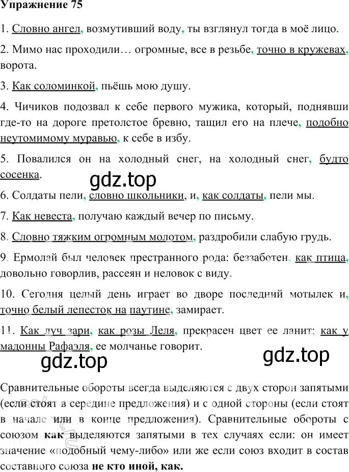 Решение 3. номер 75 (страница 100) гдз по русскому языку 10-11 класс Гольцова, Шамшин, учебник 2 часть