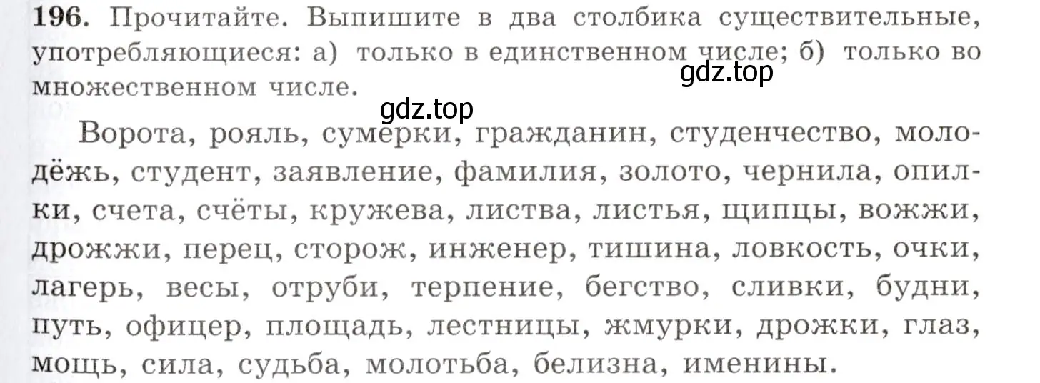 Условие номер 196 (страница 133) гдз по русскому языку 10-11 класс Греков, Крючков, учебник