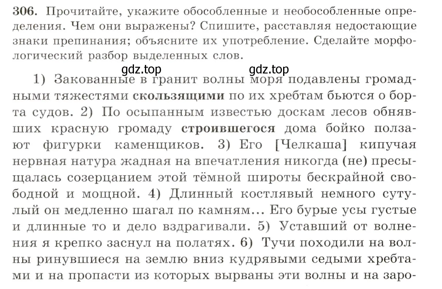 Условие номер 306 (страница 194) гдз по русскому языку 10-11 класс Греков, Крючков, учебник