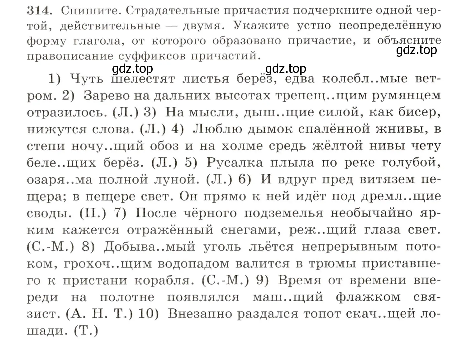 Условие номер 314 (страница 198) гдз по русскому языку 10-11 класс Греков, Крючков, учебник